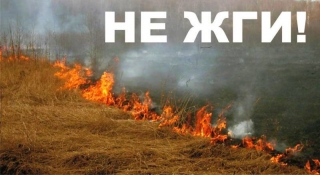 Не жгите сухую траву!